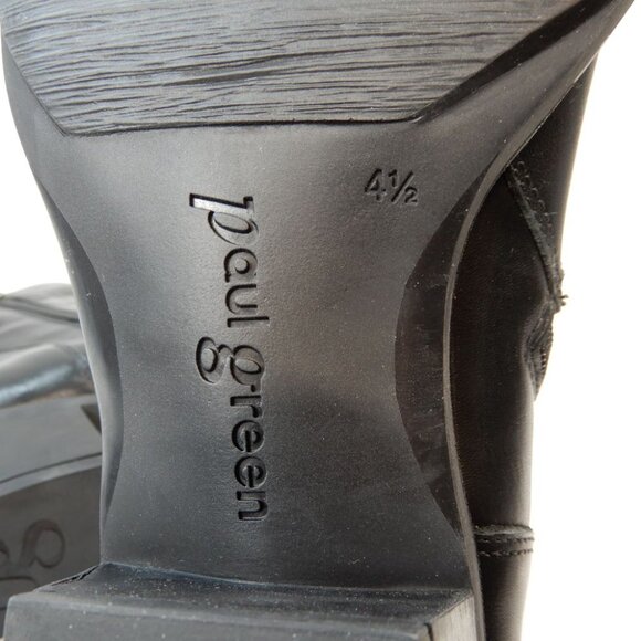 Paul Green Calista Ankle Boots Size 7 Black Leather Low Heel Western NEW $475 - Picture 15 of 16